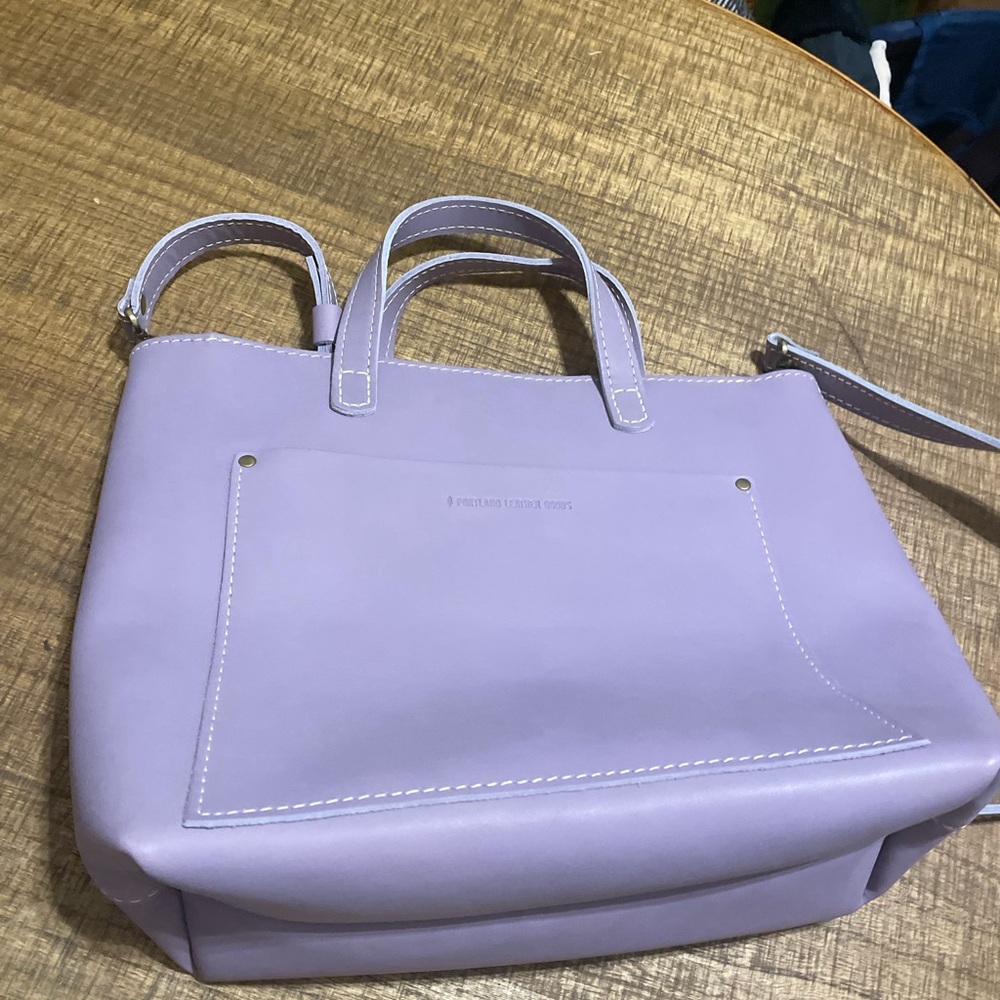 Portland Leather Lavender Medium Tote NWOT